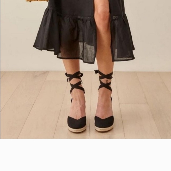 EUC Reformation Camilla Espadrille Wedge Heel Shoes Size 8.5 / 9 - Picture 2 of 11